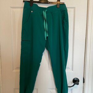 Figs Petite Scrub Pants Hunter Green Zamora - size medium